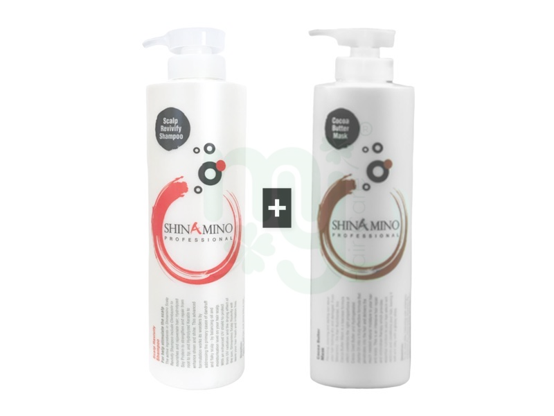 Shinamino Scalp Revivify Shampoo1000ml + Cocoa Butter Mask 1000ml