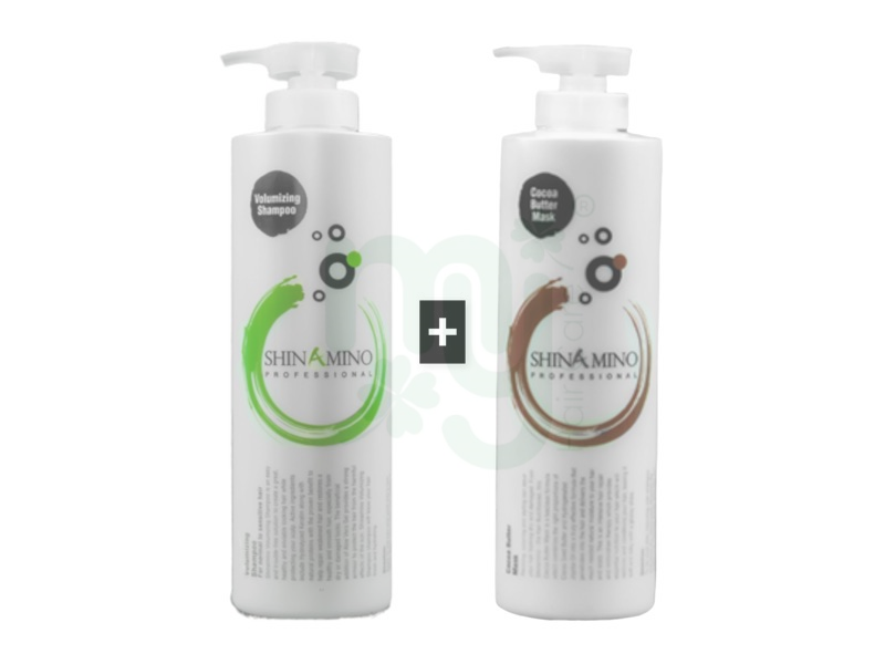 Shinamino Volume Shampoo 1000ml + Cocoa Butter Mask 1000ml