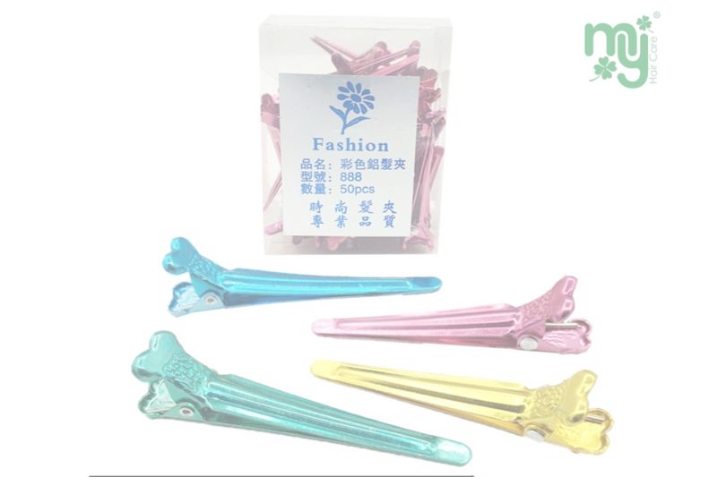 Colorful Single Prong Alligator Hair Clips Aluminum Metal Flat Hairpins Women Hair Styling Tools Hairdressing Barrettes 50pcs