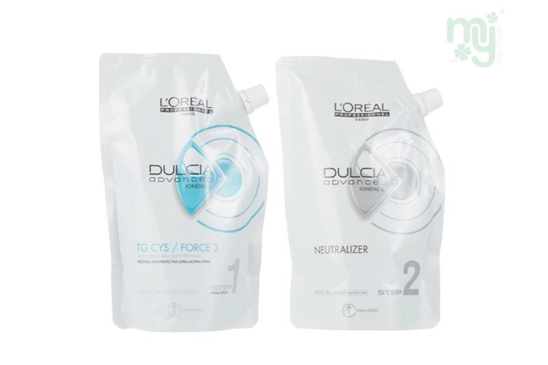 Loreal Dulcia Advance Pouch Neutralizer 400ml + TG CYS /FORCE 3 (Blue) Perm Lotion 400ml