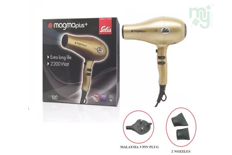 Solis Magma Plus ION Hair Dryer 2200W -Gold