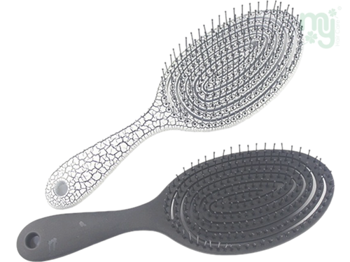 Hollow Ribs Comb Black Maze Comb Scalp Massage Comb Oval Comb Black