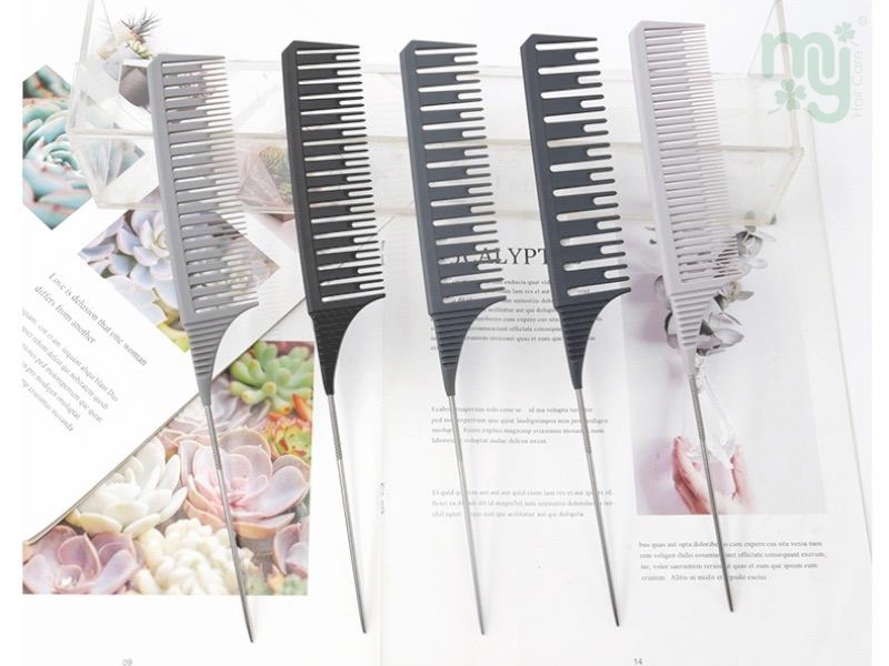 High Light Comb Premium Tail Comb 5 Set - Black