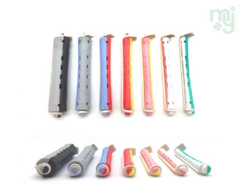 Salon Hair Curler Cold Perm Rod With Rubber Bands (12pcs)