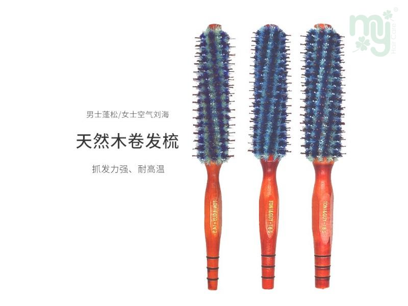 Salon wooden Round Hair Brush